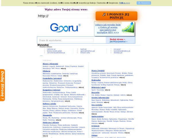 Gooru.pl - najstarszy Katalog SEO